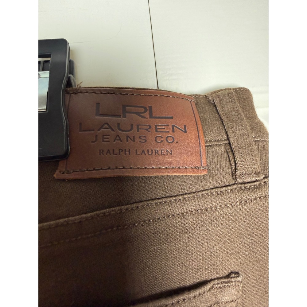 Lauren Ralph Lauren Brown Slim Leg Jeans Womens 16W Cotton Blend Stretch Pants - Picture 8 of 10